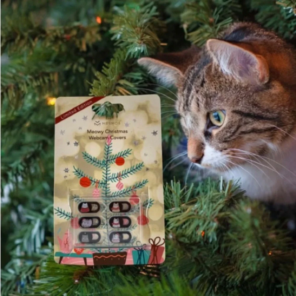 Meowy Christmas Webcam Covers Qty 6 covers -NEW